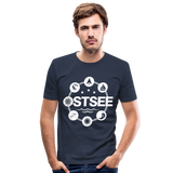 Ostsee Symbole - Männer Slim Fit T-Shirt - Navy