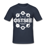 Ostsee Symbole - Männer Slim Fit T-Shirt - Navy