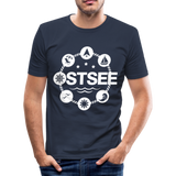 Ostsee Symbole - Männer Slim Fit T-Shirt - Navy