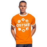 Ostsee Symbole - Männer Kontrast-T-Shirt - Orange/Weiß