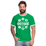 Ostsee Symbole - Männer Kontrast-T-Shirt - Kelly Green/Weiß