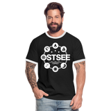 Ostsee Symbole - Männer Kontrast-T-Shirt - Schwarz/Weiß