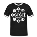 Ostsee Symbole - Männer Kontrast-T-Shirt - Schwarz/Weiß