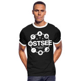 Ostsee Symbole - Männer Kontrast-T-Shirt - Schwarz/Weiß