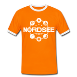 Nordsee Symbole - Männer Kontrast-T-Shirt - Orange/Weiß