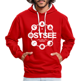 Ostsee Symbole - Männer Kontrast-Hoodie - Rot/Weiß