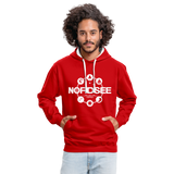 Nordsee Symbole - Männer Kontrast-Hoodie - Rot/Weiß