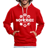 Nordsee Symbole - Männer Kontrast-Hoodie - Rot/Weiß