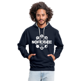 Nordsee Symbole - Männer Kontrast-Hoodie - Navy/Grau meliert