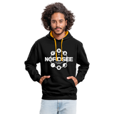 Nordsee Symbole - Männer Kontrast-Hoodie - Schwarz/Gold