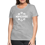 Nordsee Symbole - Frauen Premium T-Shirt - Grau meliert