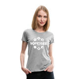 Nordsee Symbole - Frauen Premium T-Shirt - Grau meliert