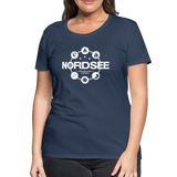 Nordsee Symbole - Frauen Premium T-Shirt - Navy