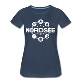 Nordsee Symbole - Frauen Premium T-Shirt - Navy