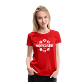 Nordsee Symbole - Frauen Premium T-Shirt - Rot