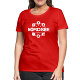 Nordsee Symbole - Frauen Premium T-Shirt - Rot