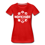 Nordsee Symbole - Frauen Premium T-Shirt - Rot