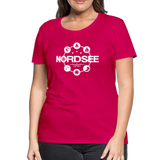 Nordsee Symbole - Frauen Premium T-Shirt - dunkles Pink