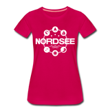 Nordsee Symbole - Frauen Premium T-Shirt - dunkles Pink