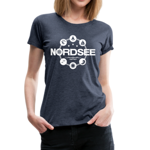 Nordsee Symbole - Frauen Premium T-Shirt - Hellrosa