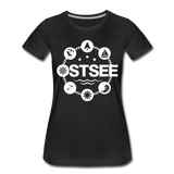 Ostsee Symbole - Frauen Premium T-Shirt - Schwarz