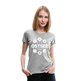 Ostsee Symbole - Frauen Premium T-Shirt - Grau meliert