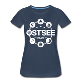 Ostsee Symbole - Frauen Premium T-Shirt - Navy