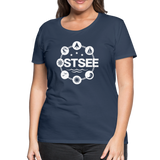 Ostsee Symbole - Frauen Premium T-Shirt - Navy