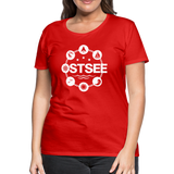 Ostsee Symbole - Frauen Premium T-Shirt - Rot