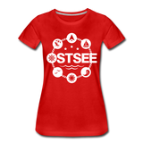 Ostsee Symbole - Frauen Premium T-Shirt - Rot