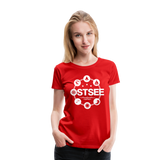 Ostsee Symbole - Frauen Premium T-Shirt - Rot