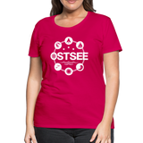 Ostsee Symbole - Frauen Premium T-Shirt - dunkles Pink