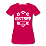 Ostsee Symbole - Frauen Premium T-Shirt - dunkles Pink