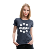 Ostsee Symbole - Frauen Premium T-Shirt - Blau meliert