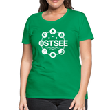 Ostsee Symbole - Frauen Premium T-Shirt - Kelly Green