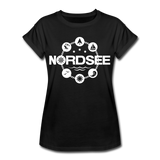 Nordsee Symbole - Frauen Oversize T-Shirt - Schwarz