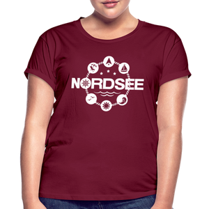 Nordsee Symbole - Frauen Oversize T-Shirt - Denim meliert