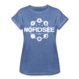 Nordsee Symbole - Frauen Oversize T-Shirt - Denim meliert