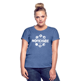 Nordsee Symbole - Frauen Oversize T-Shirt - Denim meliert