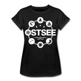 Ostsee Symbole - Frauen Oversize T-Shirt - Schwarz