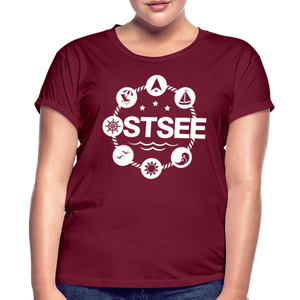 Ostsee Symbole - Frauen Oversize T-Shirt - Denim meliert