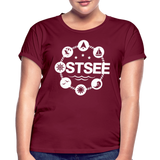 Ostsee Symbole - Frauen Oversize T-Shirt - Bordeaux