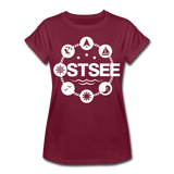 Ostsee Symbole - Frauen Oversize T-Shirt - Bordeaux