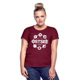 Ostsee Symbole - Frauen Oversize T-Shirt - Bordeaux