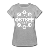 Ostsee Symbole - Frauen Oversize T-Shirt - Grau meliert