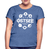 Ostsee Symbole - Frauen Oversize T-Shirt - Denim meliert