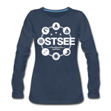 Ostsee Symbole - Frauen Premium Langarmshirt - Navy