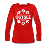 Ostsee Symbole - Frauen Premium Langarmshirt - Rot