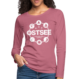 Ostsee Symbole - Frauen Premium Langarmshirt - Malve