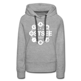 Ostsee Symbole - Frauen Premium Hoodie - Grau meliert